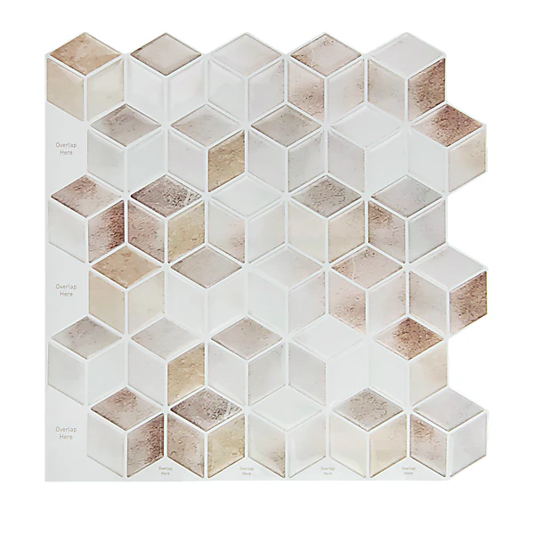 Tiles 3D Peel and Stick Wall Tile Shell Mosaic 10 Sheets