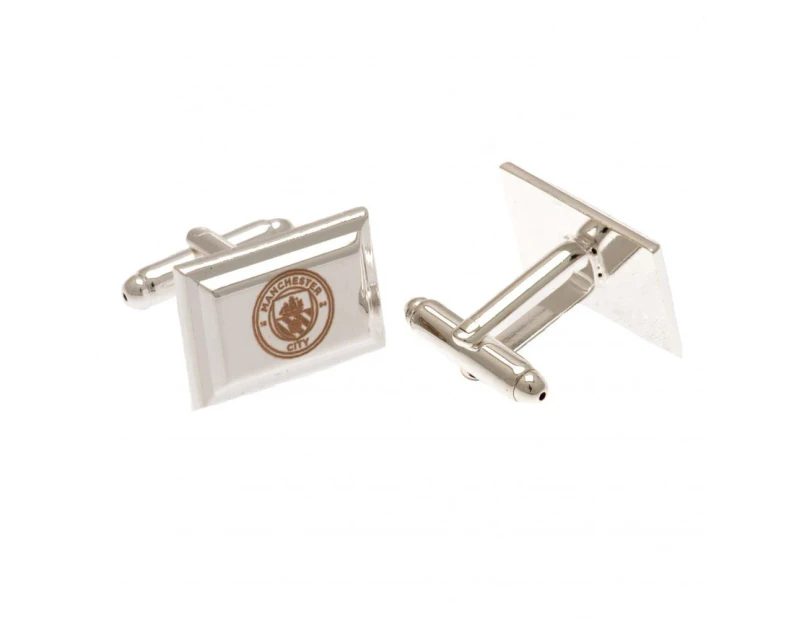 Manchester City FC Silver Plated Cufflinks (Silver) - TA2526