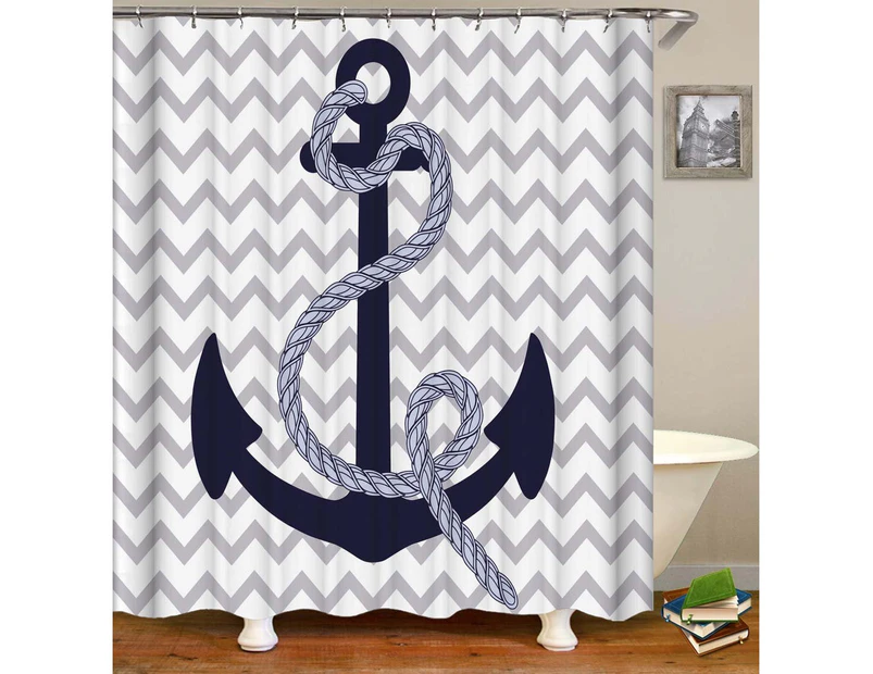 Rope and Anchor Shower Curtain