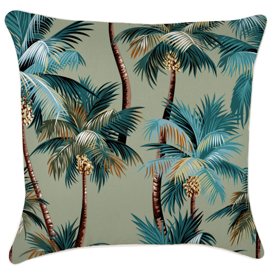 Cushion Cover-With Piping-Palm Trees Sage-60cm x 60cm