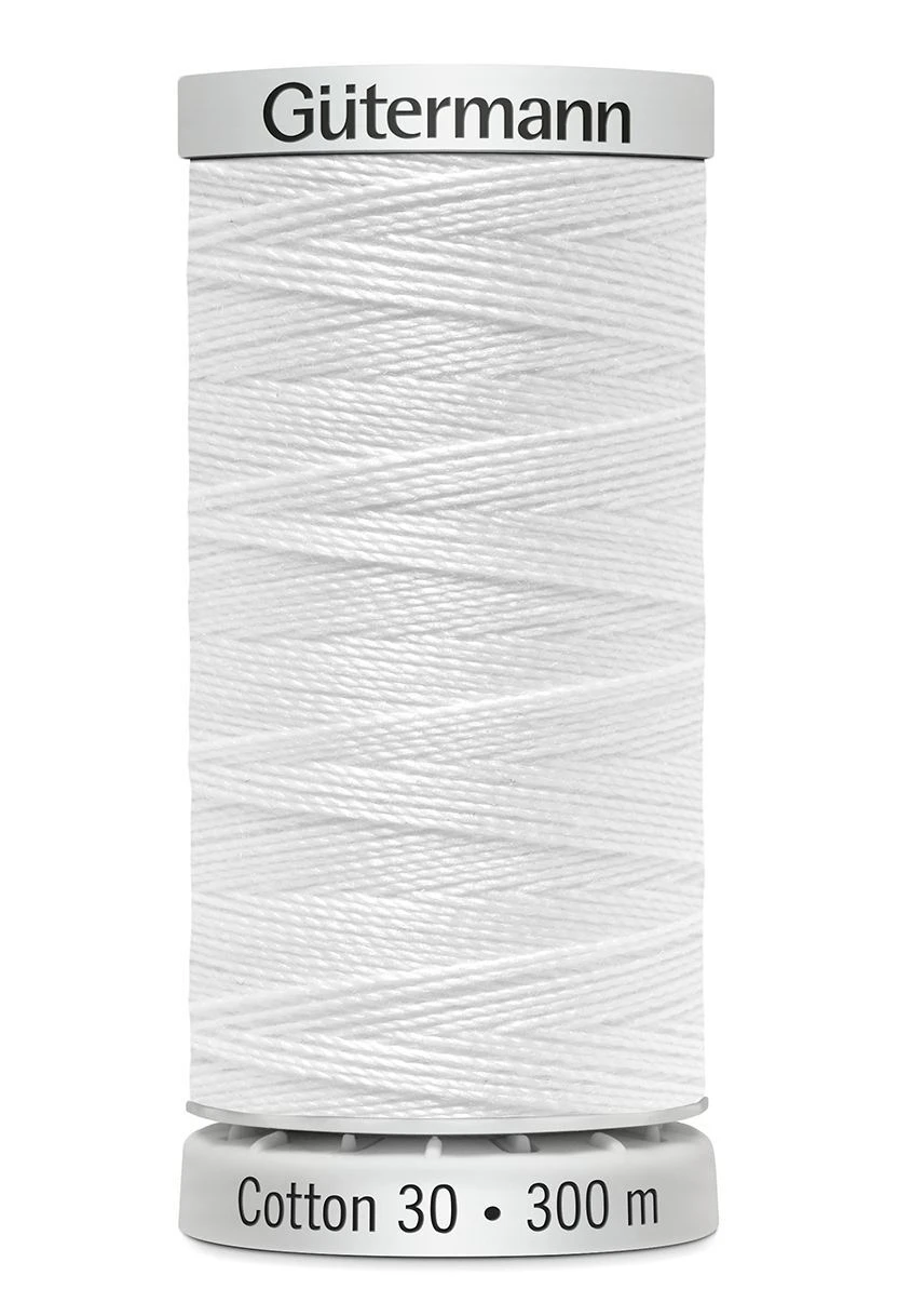 Gutermann Cotton 30 #1001 WHITE 300m Embroidery & Quilting Thread