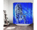 White Tiger and White Tiger Cub Shower Curtain
