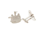 Newcastle United FC Silver Plated Crest Cufflinks (Silver) - TA2533