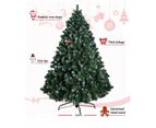 2.1M 7FT Christmas Snow Tree 1250 Green with Snow Tips