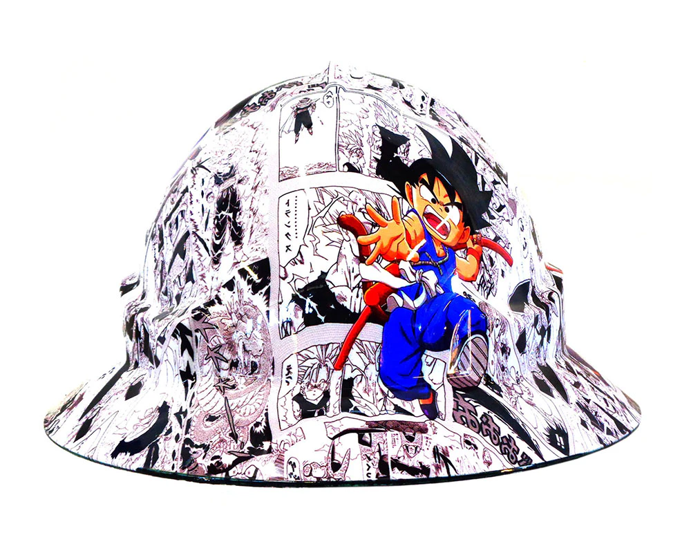 Cool Hard Hats Unisex DRAGON BALL Z (BW) Pro Choice Wide Brim Hard Hat