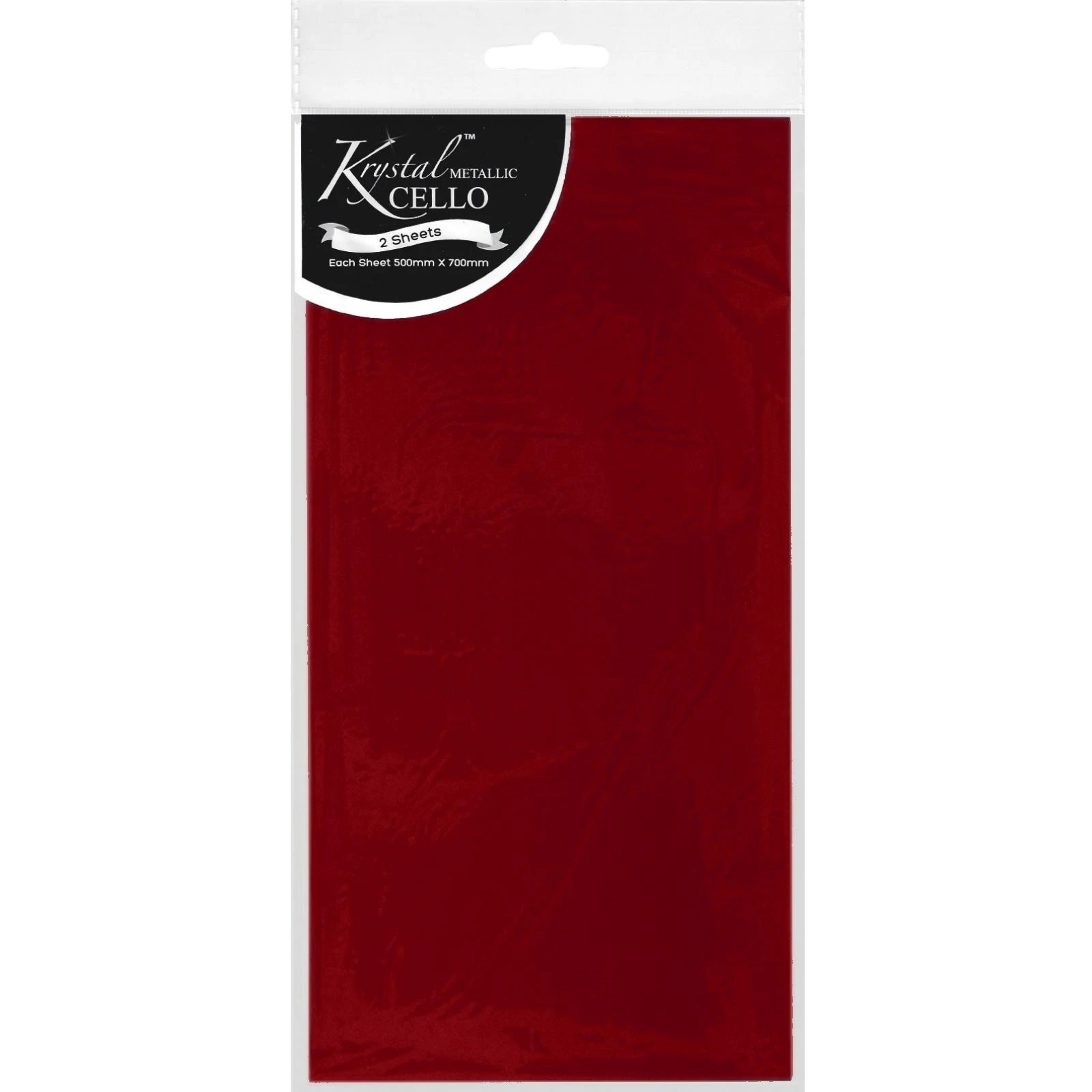 Krystal Red Cellophane (2 Sheets)