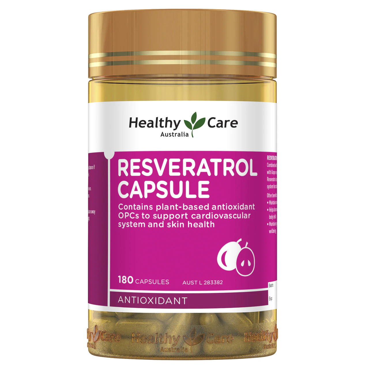 Healthy Care Resveratrol 180 Capsules