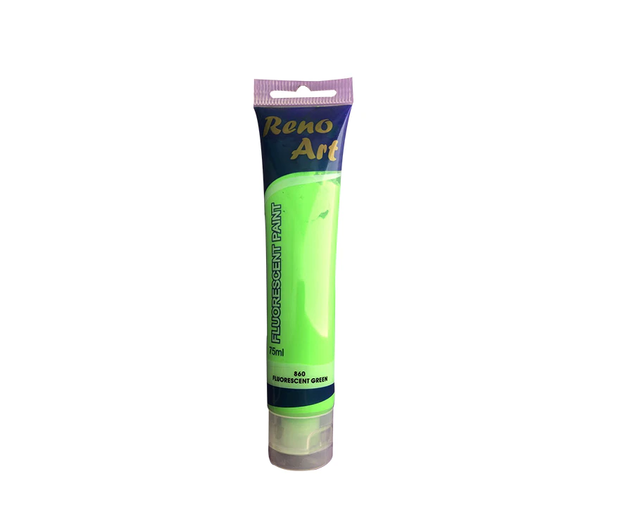 Green colour acrylic fluo paint 2pcs