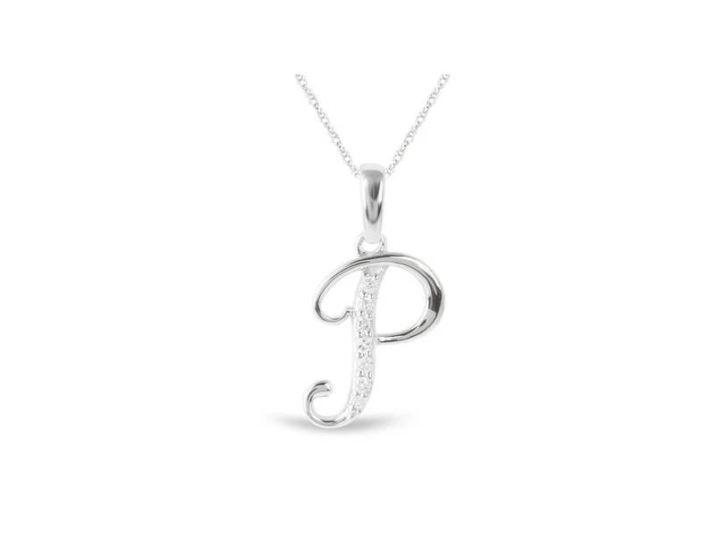Sterling Silver Diamond Pendant (1/20 CT TDW, H-I Color, I2 Clarity)