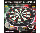 Unicorn ECLIPSE ULTRA Dart Board + Rosewood Cabinet + Darts Set