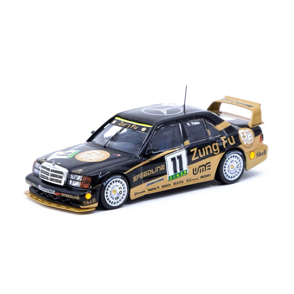 Tarmac Works 1:64 Scale #11 Mercedes Benz 190 E 2.5-16 Evolution II Macau Gula Race 1991 K.Thilm Model Car