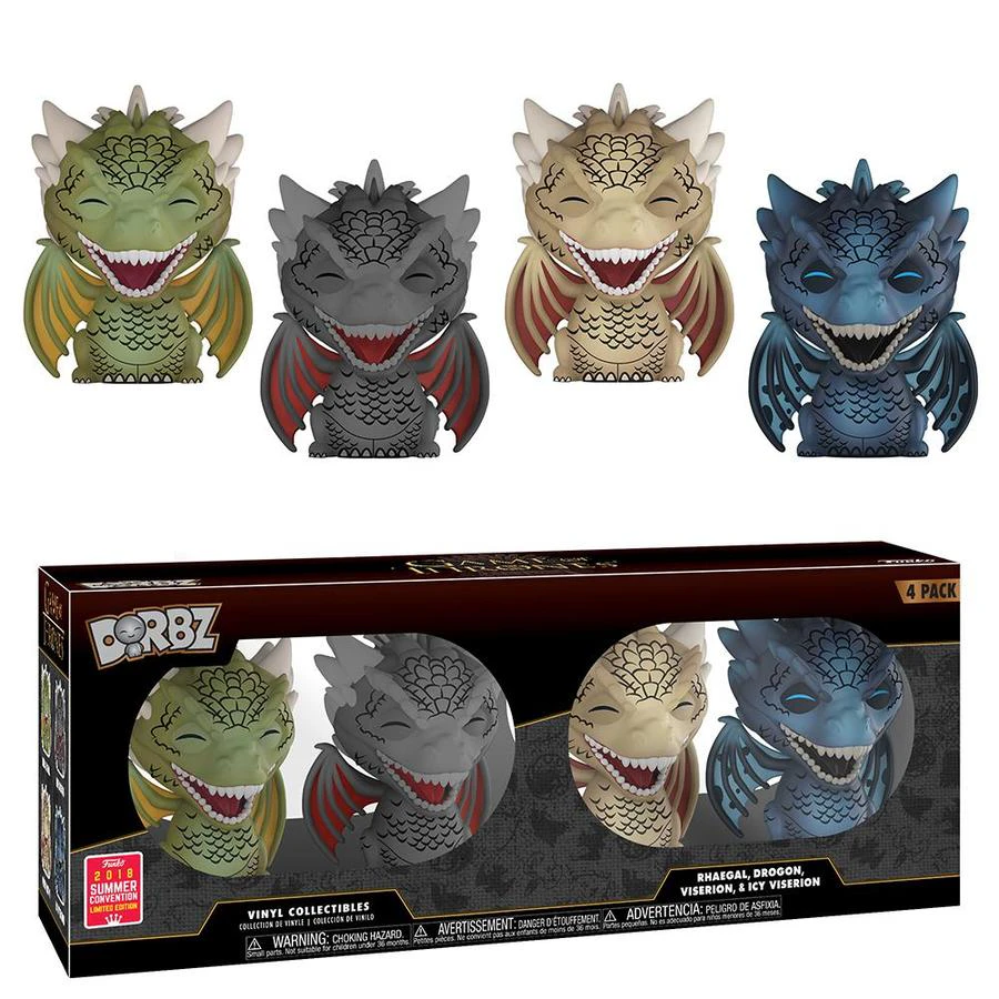 Funko Dorbz Game of Thrones Dragons SDCC 2018 4-pack Vinyl Figures