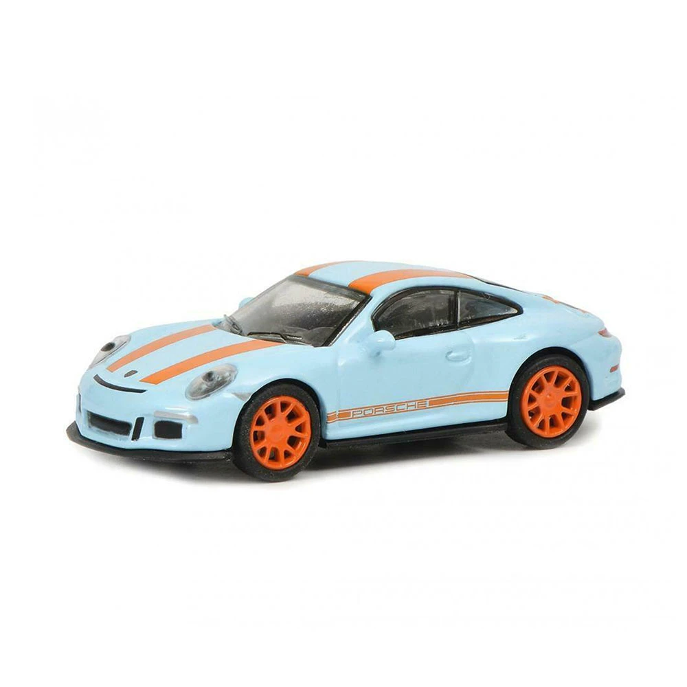 Schuco Licensed 1:87 Scale Porsche 911 R  Diecast Model Car Blue & Orange