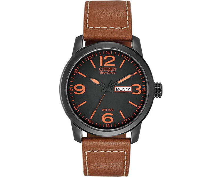 Citizen Eco-Drive Brown Leather Strap Watch BM8475-26E