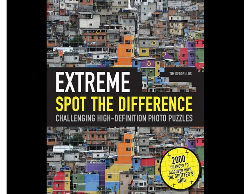 Extreme Spot the Difference : Challenging High-Definition Photo Puzzles-Includes a Unique Transparent Plastic Spotters Grid