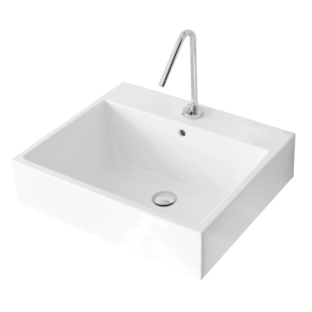 Studio Bagno Acqua Bathroom/Home Ceramic Wall Mount Basin White 50cm 4550/1