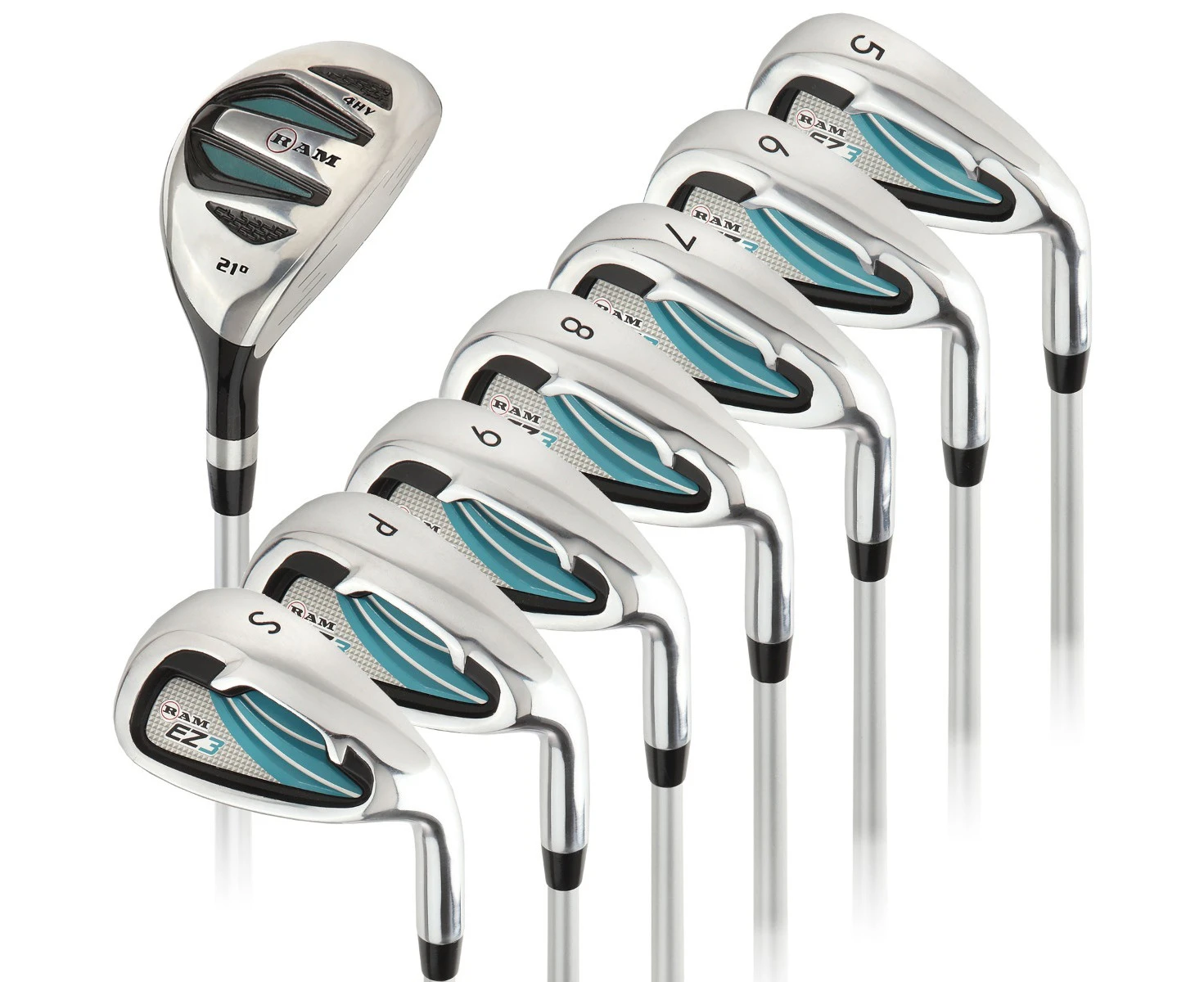 Ram Golf EZ3 Ladies Petite Right Hand Iron Set 5-6-7-8-9-PW-SW - HYBRID INCLUDED