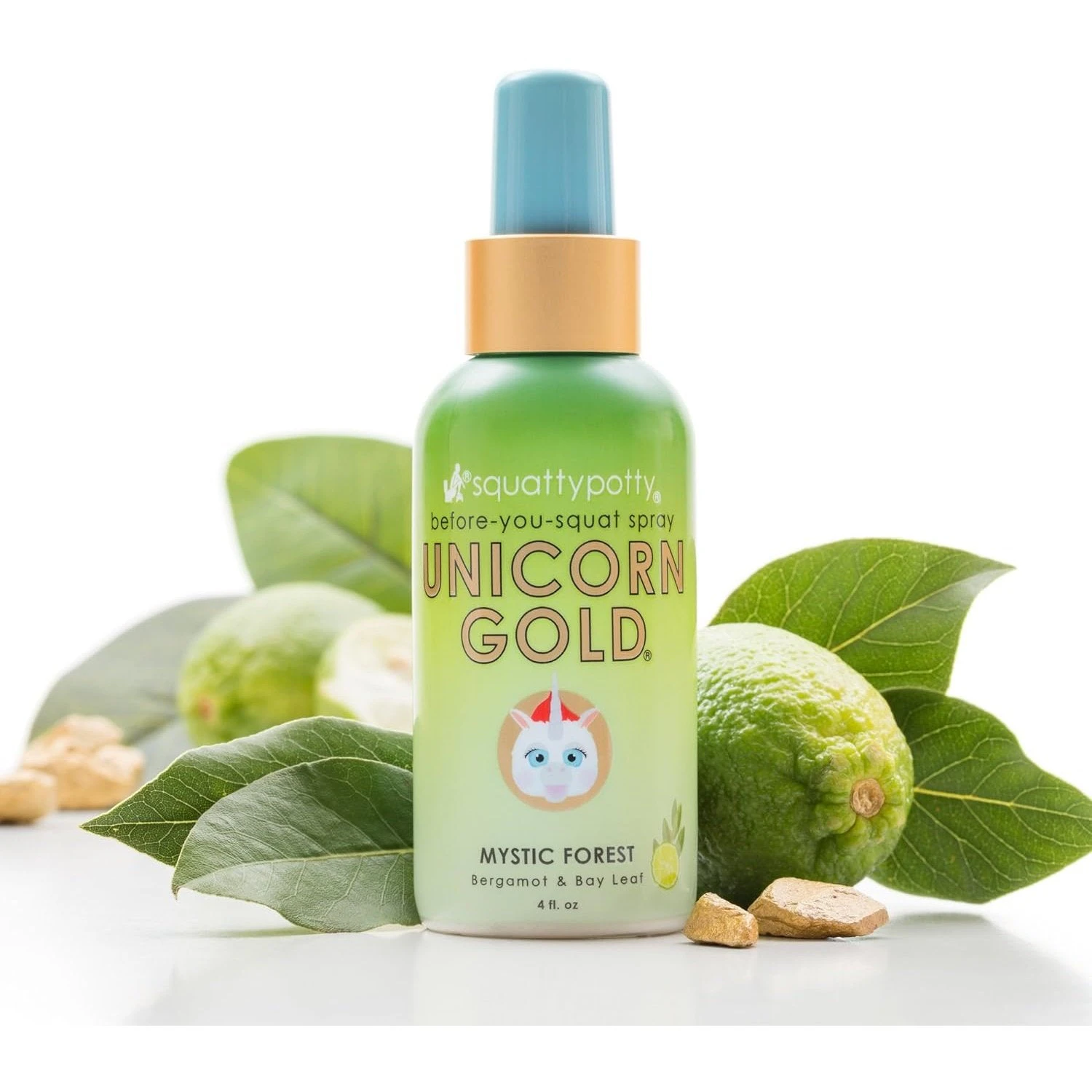 Squatty Potty Unicorn Gold Mystic Forest Spray 4 fl.oz