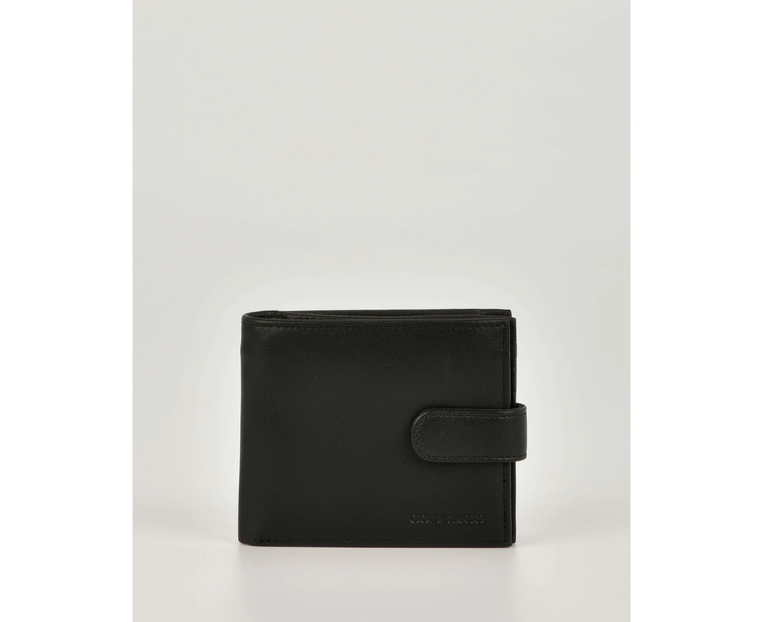 Cobb & Co Lewis RFID Blocking Leather Men Wallet - Black