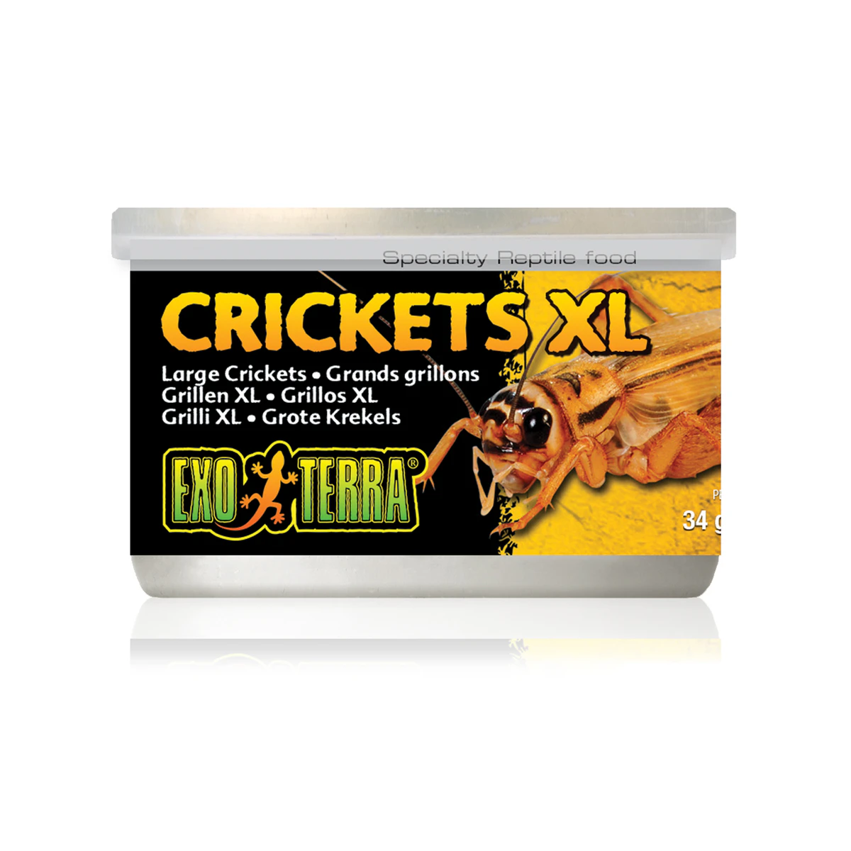 Exo Terra Canned Crickets XL 34g Reptile Lizard Food (PT1962)