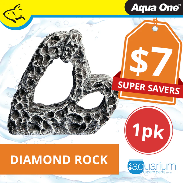 Aqua One Diamond Rock Ornament (37881)