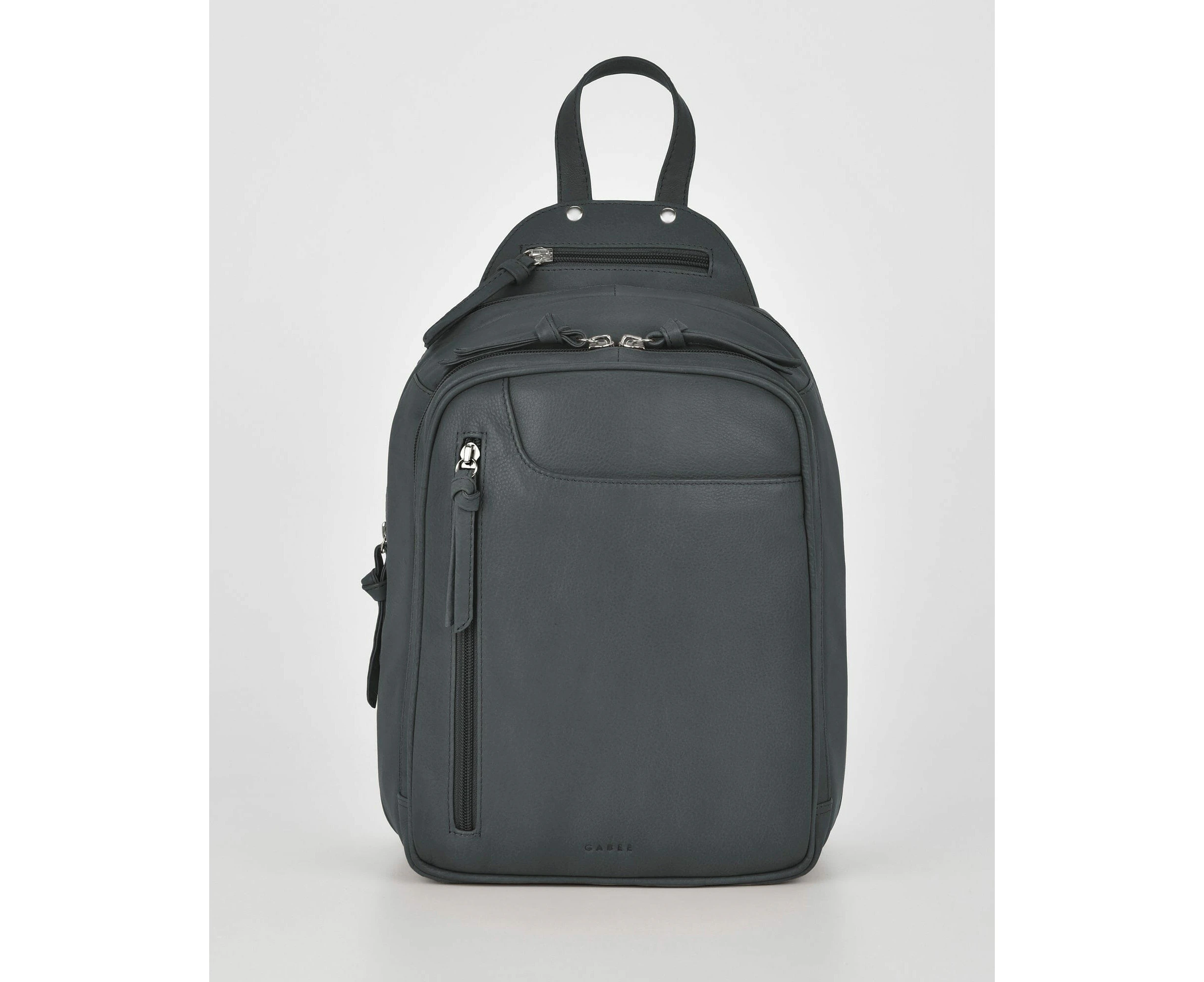 GABEE Emma Mini Leather Backpack - Grey