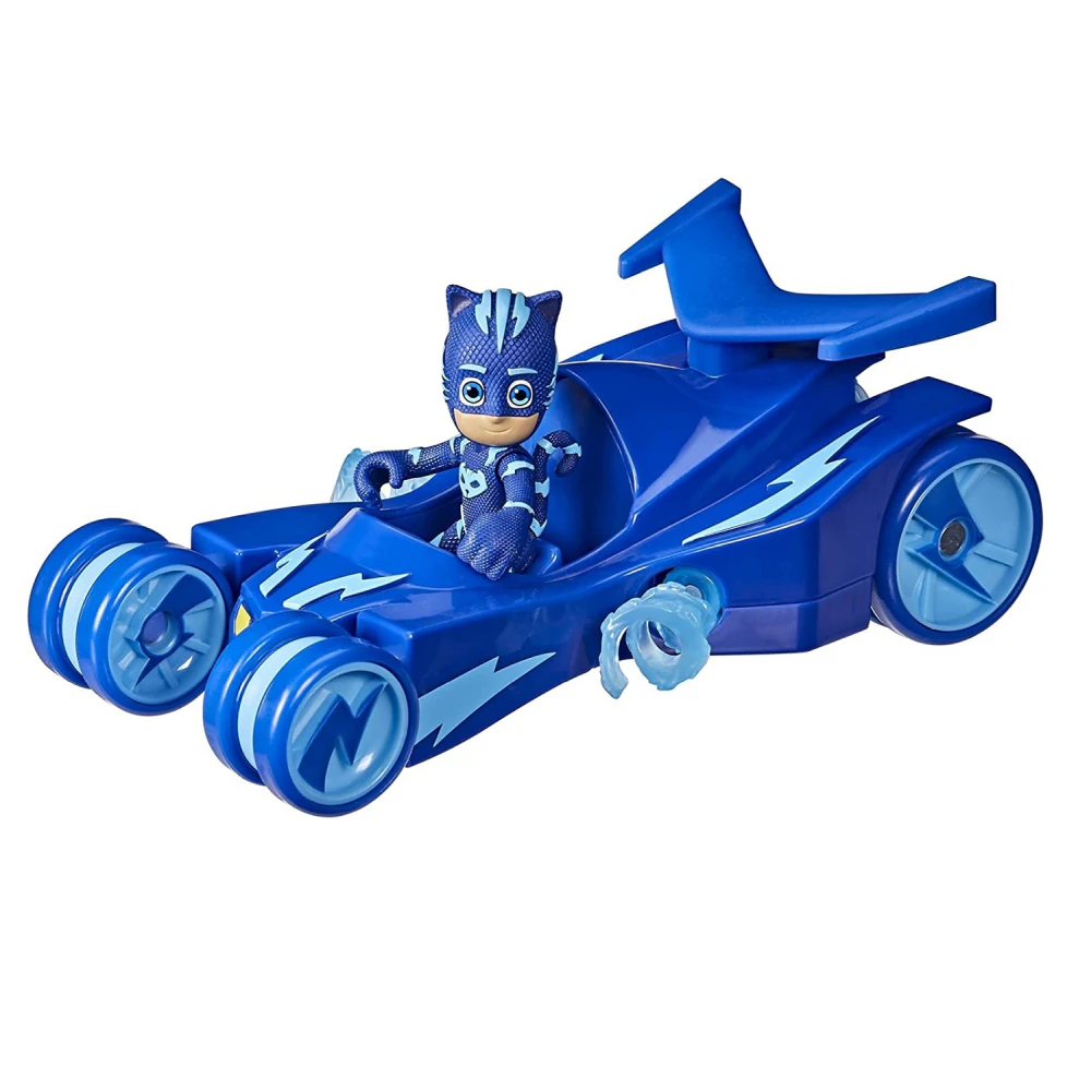 PJ MASKS Cat-Car Toy with Spinning Super Cat Stripes and Catboy