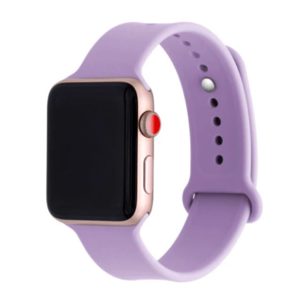 Silicone Replacement Strap Band For Apple Watch 8 7 6 5 4 3 2 iWatch 38/40/41mm - Lavender