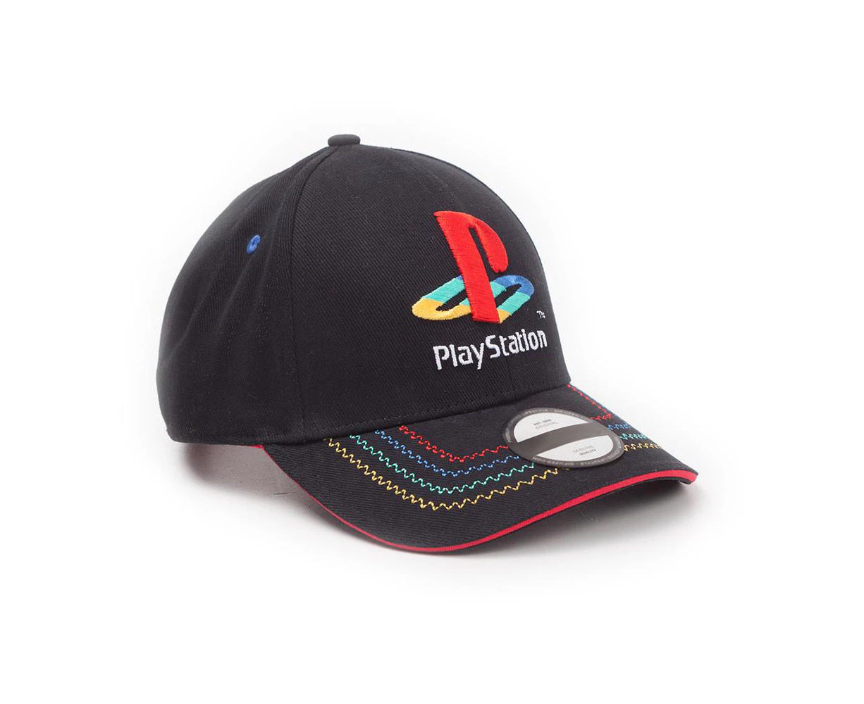 Sony - Embroidered Retro Logo Unisex Adjustable Cap - Black/Red