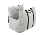 Dog Car Seat & Carrier Bag, Light Grey