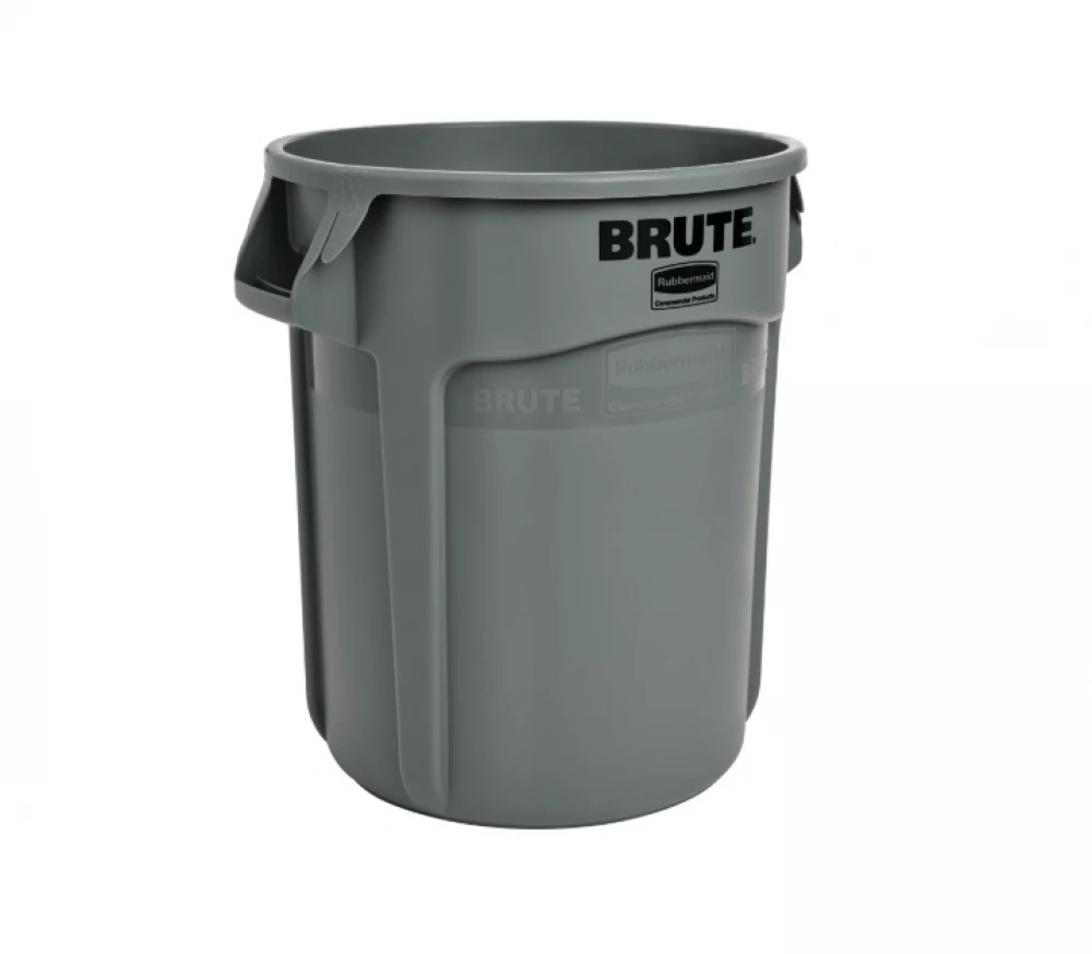 Rubbermaid Brute 2620 Waste Container Round 76L - Grey 567Cm L X 492Cm W X 581Cm H