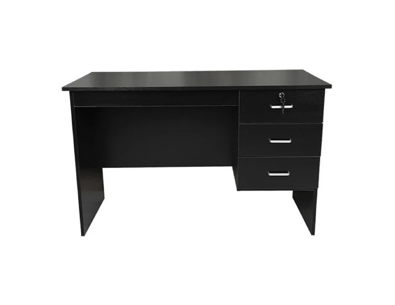 Redfern Black 1.2m 3 Drawer Study Desk