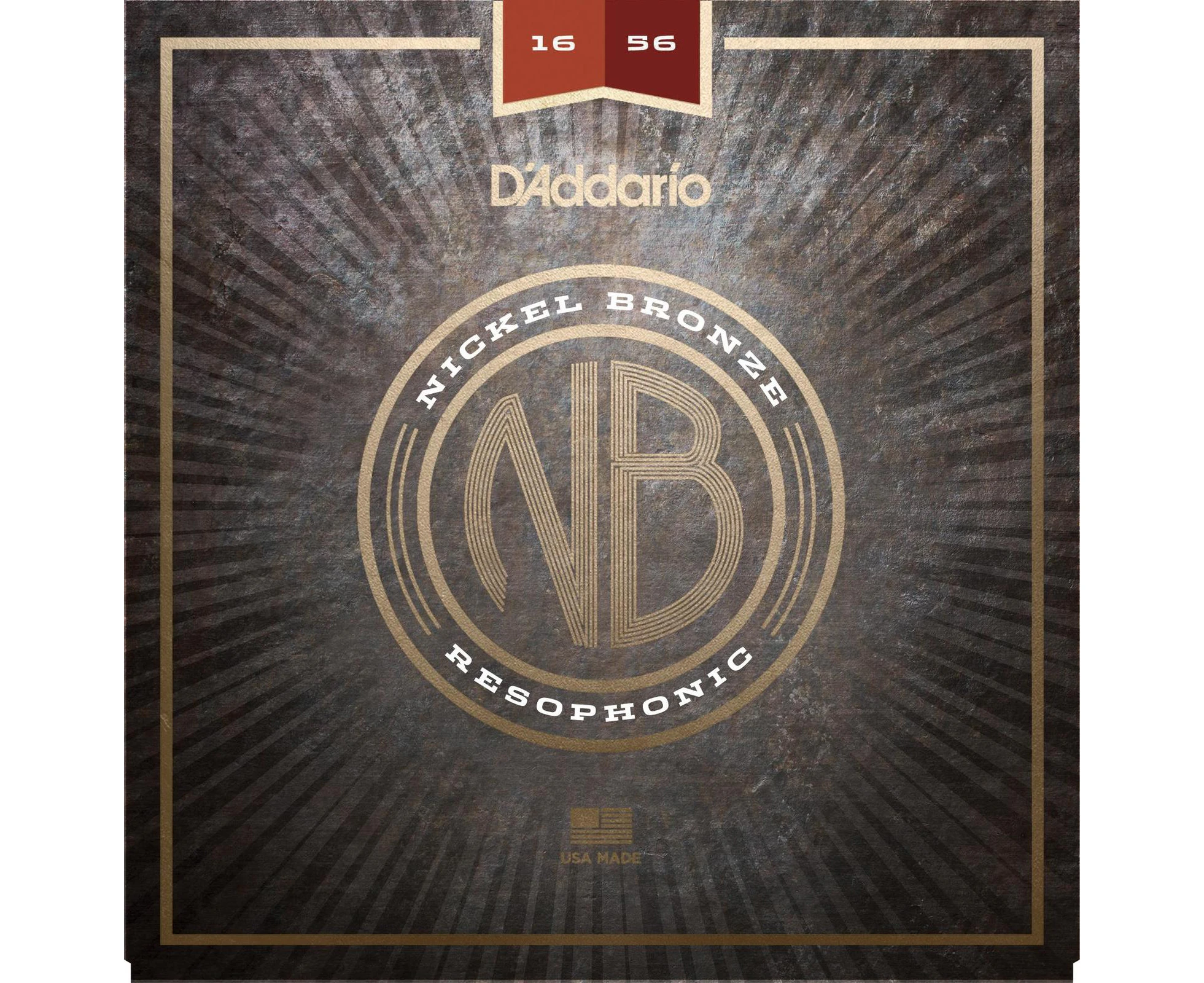 D'Addario NB1656 Nickel Bronze Acoustic Guitar Strings, Resophonic, 16-56