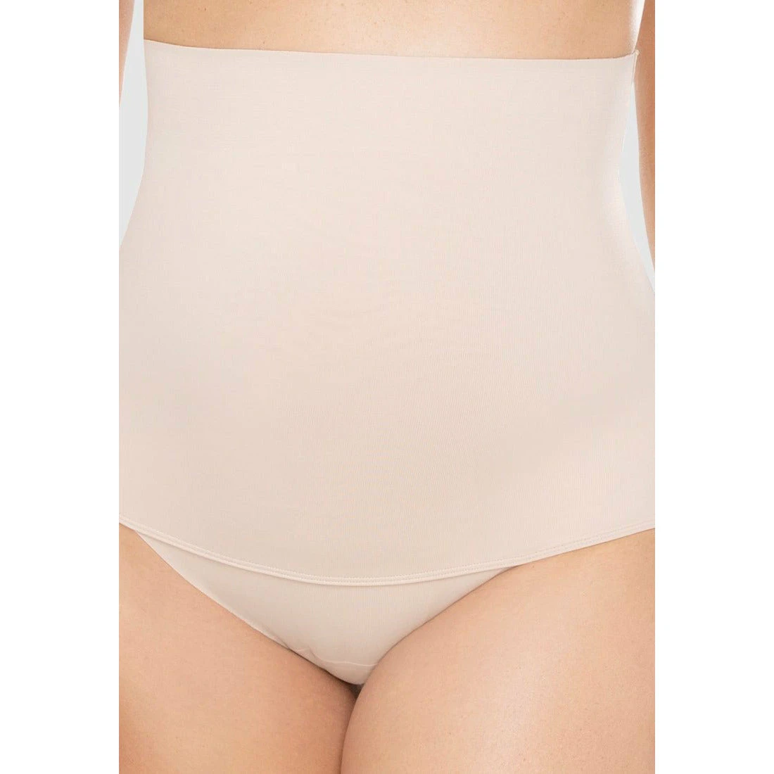 Miraclesuit Shapewear Comfy Curves Ultra High Waist Shaping Thong in Warm Beige