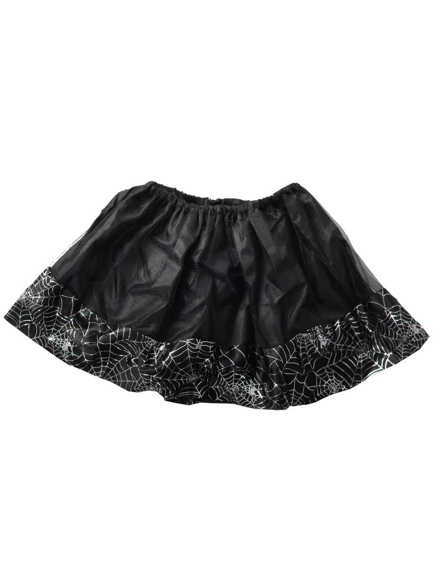 Spiderweb Girls Black and Silver Halloween Tutu Girls