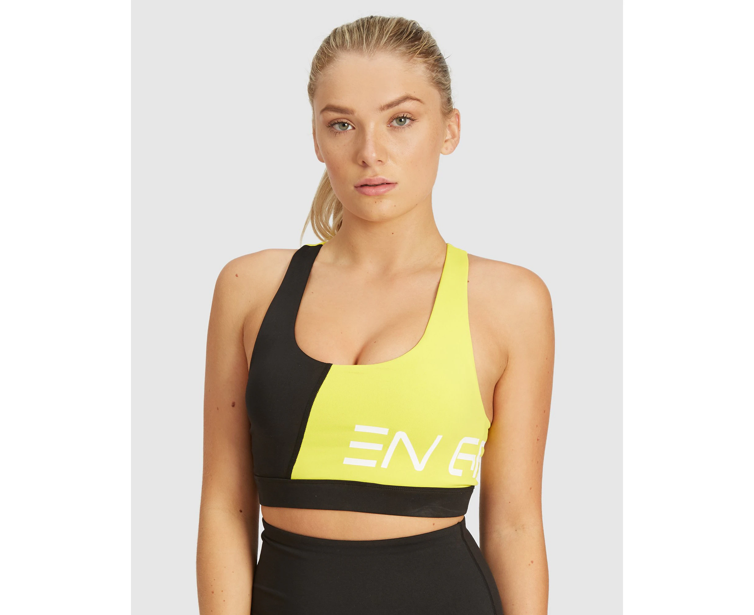 EN GARDE Apparel Women's Black & Yellow Sports Bra