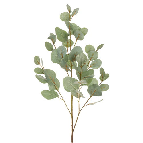 RAZ Glittered Eucalyptus Spray 84cm