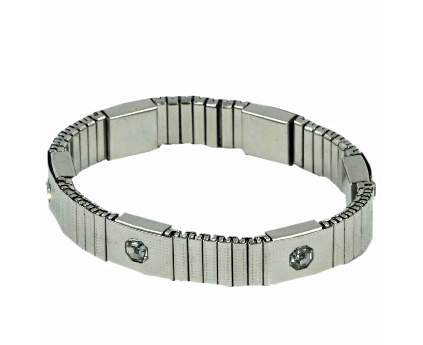 Dick Wicks Fancy Stretch Band Health Bracelet with diamantes includes 1 x Silver Band