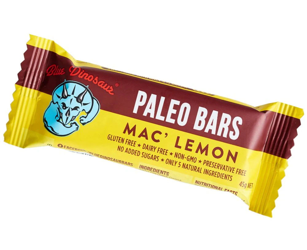 Blue Dinosaur Paleo Bar Mac' Lemon 45g