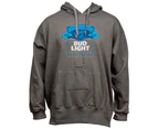 Bud Light Bottle Label Grey Beer Pouch Hoodie