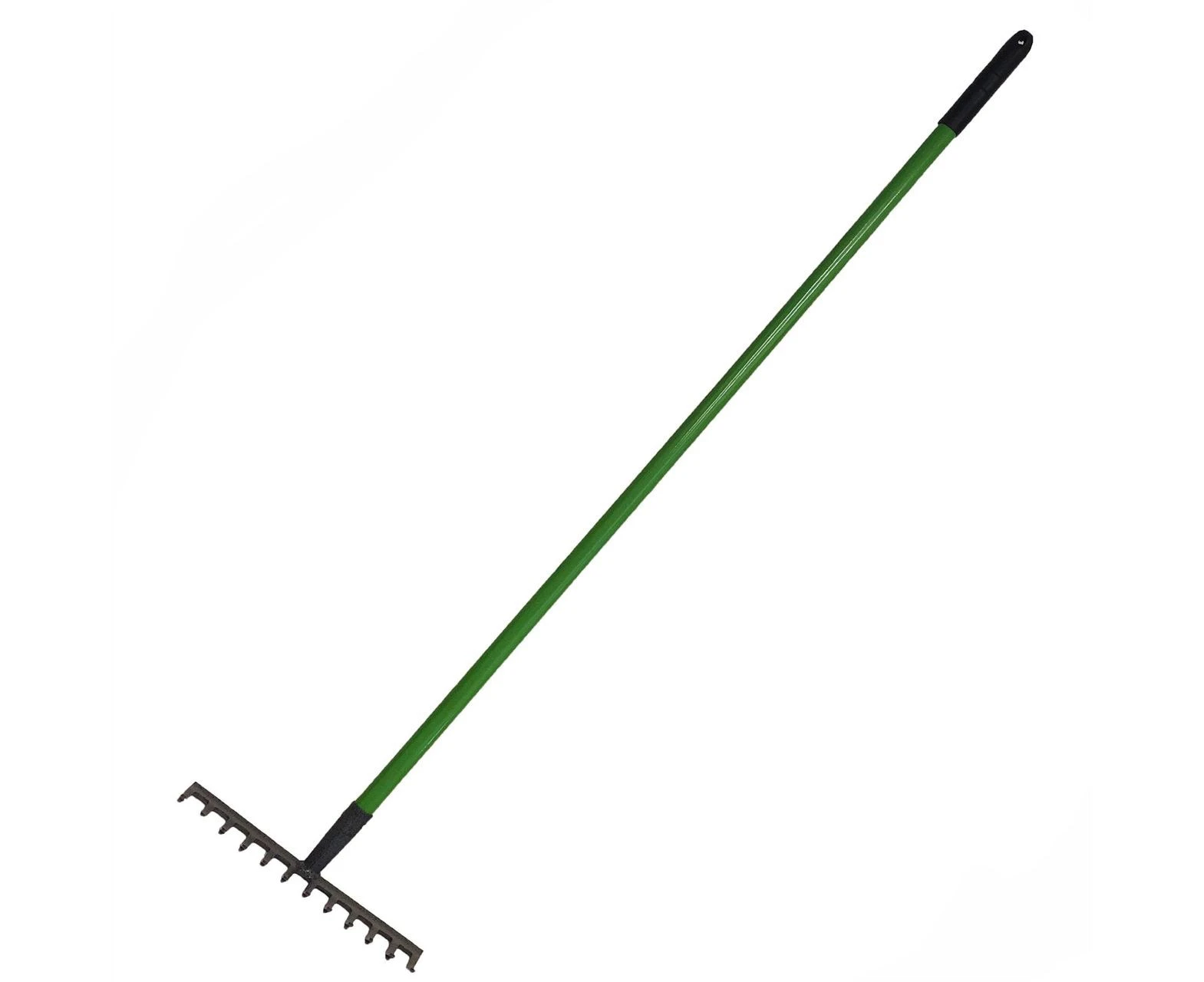 AB Tools 12 Teeth Soil Garden Rake Tubular Handle Carbon Steel 120cm Soil Leaf Raker