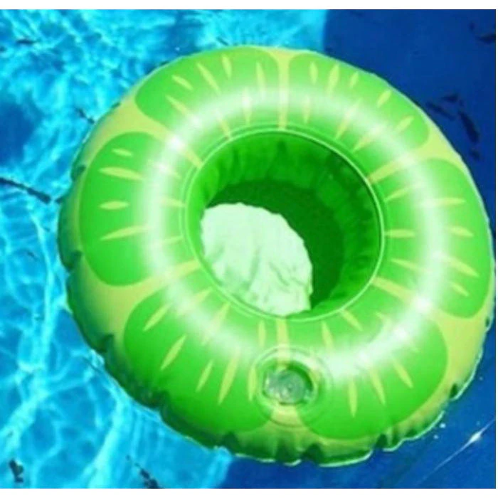 Inflatable Fruit Drink Cup Holder Float For Party - Green Lemon, 1PCS