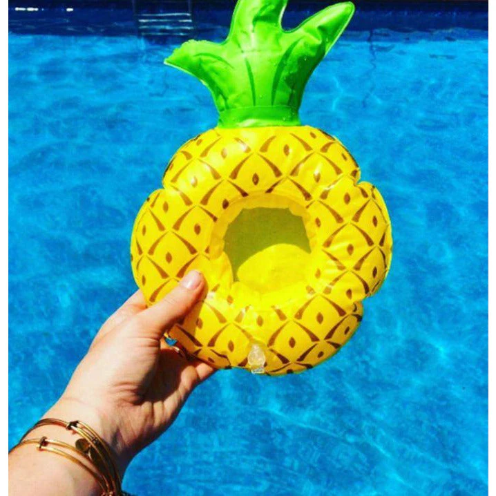 Inflatable Fruit Drink Cup Holder Float For Party - Pineapple, 1PCS