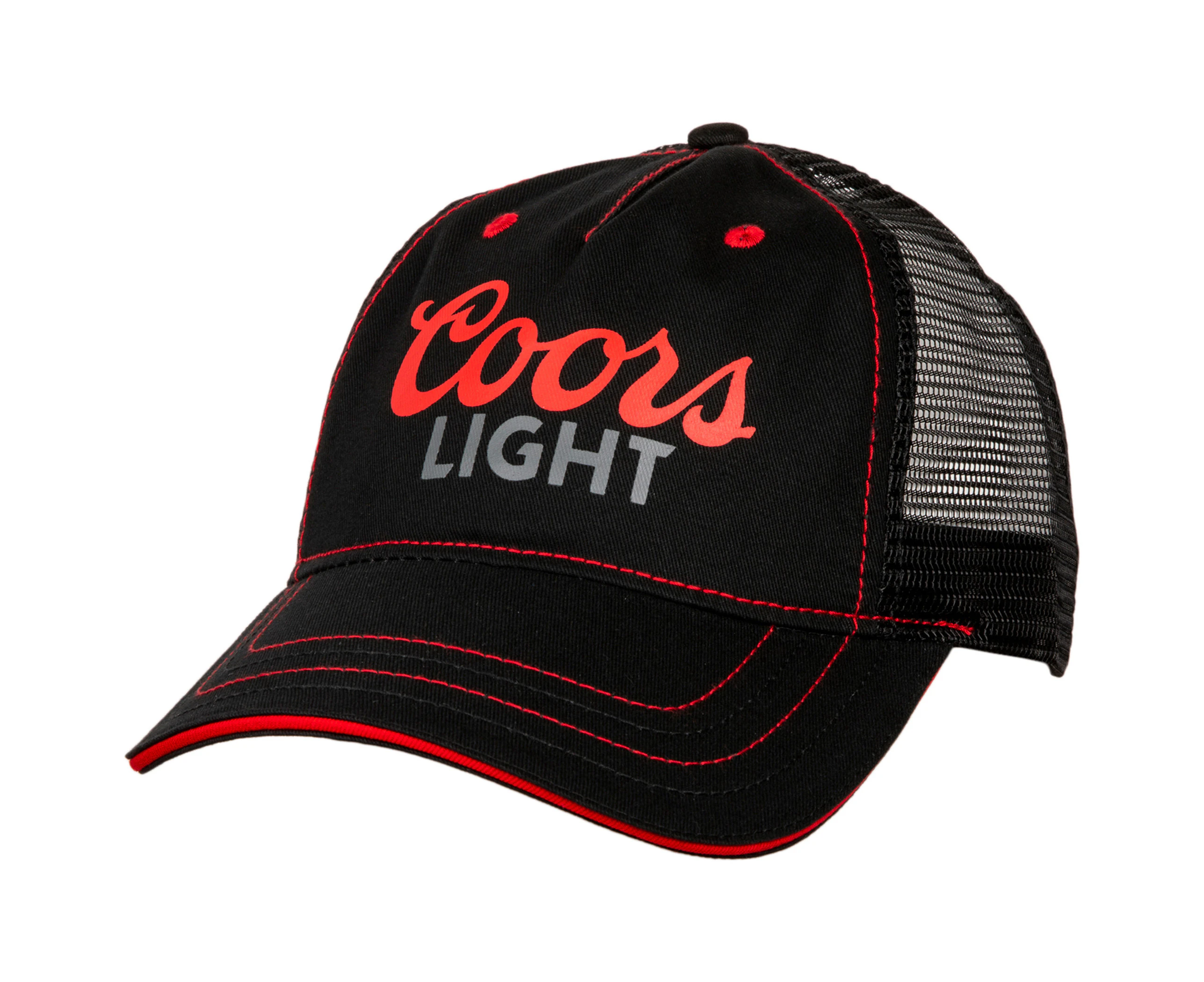 Coors Light Logo Adjustable Velcro Mesh Trucker Hat