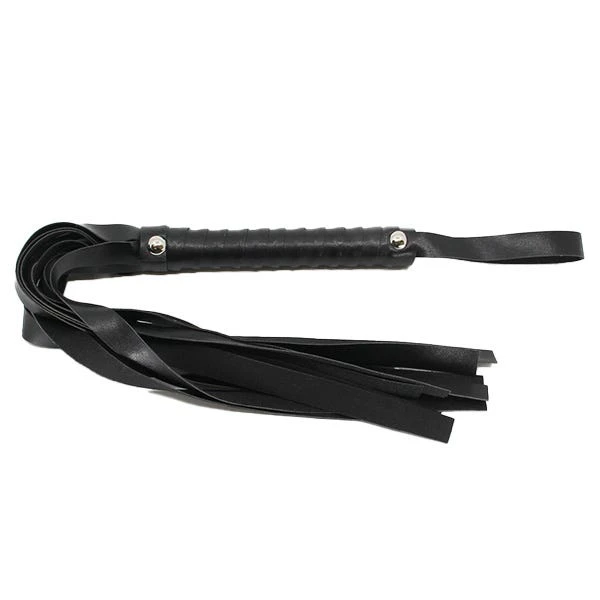 Love In Leather Easy-Grip Stud Detail Flogger - Black