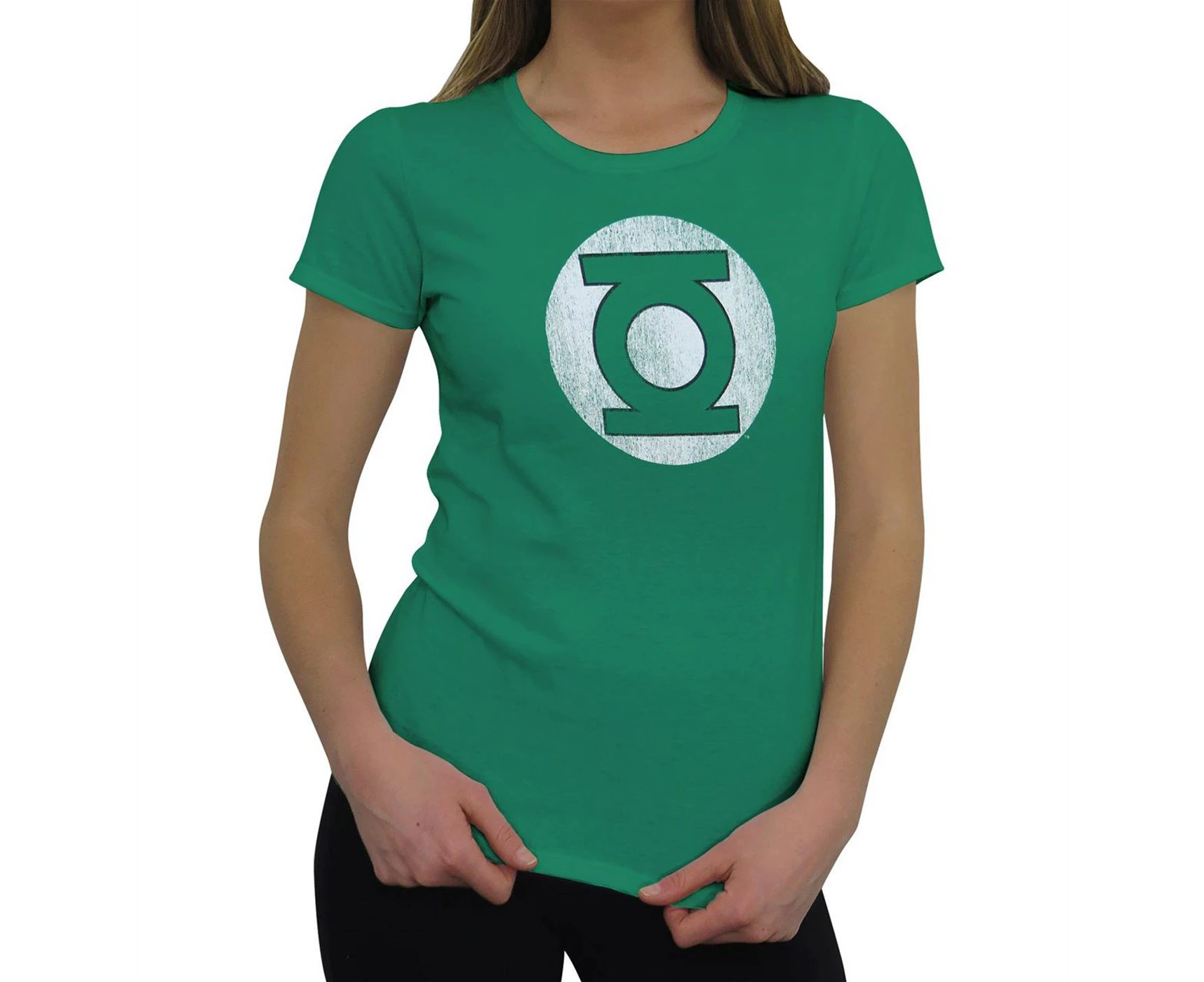 Green Lantern Dark Green Distressed Symbol Women's T-Shirt