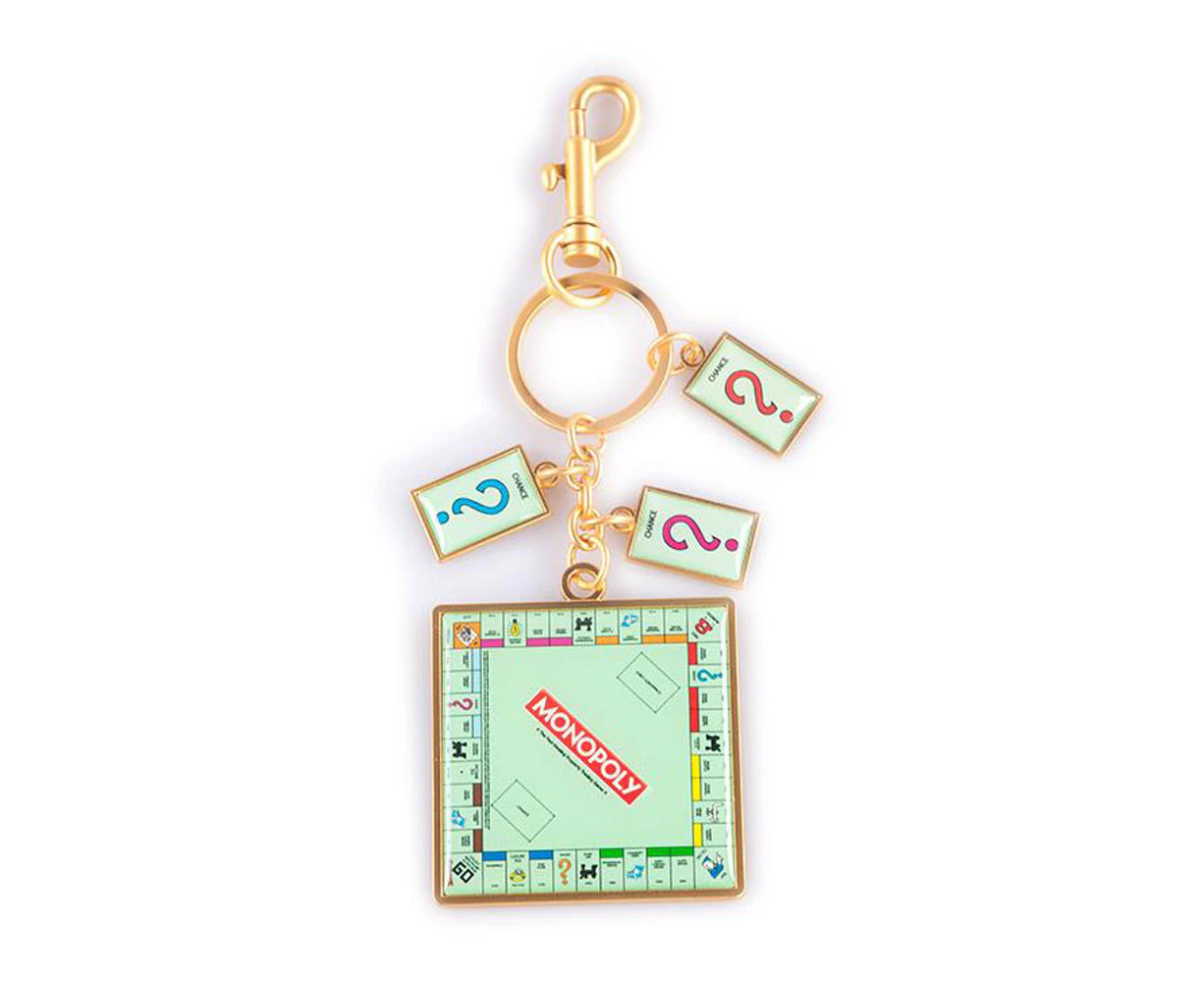 Hasbro - Monopoly Board With Card Charms Keychain - Multi-Colour