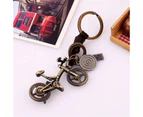 Australia Creative Keyring Men's and Women's Small Gifts Alloy Bicycle Retro Woven Leather Keychain