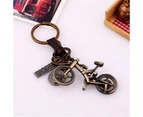 Australia Creative Keyring Men's and Women's Small Gifts Alloy Bicycle Retro Woven Leather Keychain