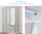 ELEGANT Curved Shower Enclosure and Anti-Slip Base,Nano Easy to Clean Tempered Glass,Sliding Shower Door Seal 6mm,Bath Screen,Right Side 1000x800mm